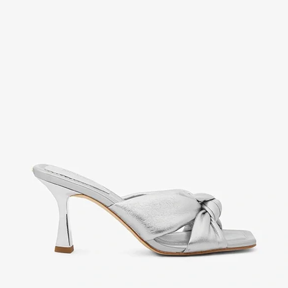 MICHAEL MICHAEL KORS ELENA METALLIC LEATHER SANDAL - Picture 8 of 10